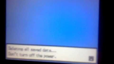 Deleting pokemon black 2 data