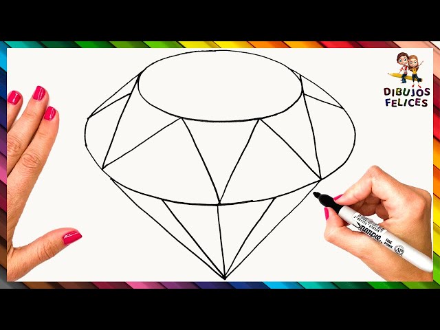 Cómo Dibujar Un Diamante Paso A Paso 💎 Dibujo Fácil De Diamante 