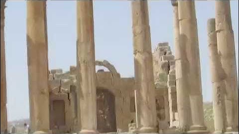 Jordan. Temple of Artemis, Jerash - one of the Roman temples that remain intact in situ
