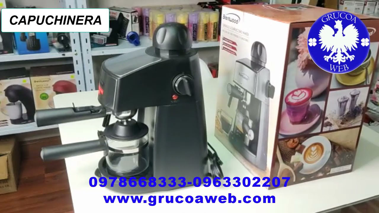 MÁQUINA DE CAFÉ ESPRESSO Y CAPUCHINO BRENTWOOD - YouTube