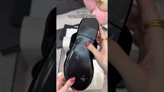 🔥High-End Luxury Footwear | CHANEL Black Velvet Quilted Thong Sandals with Gold CC