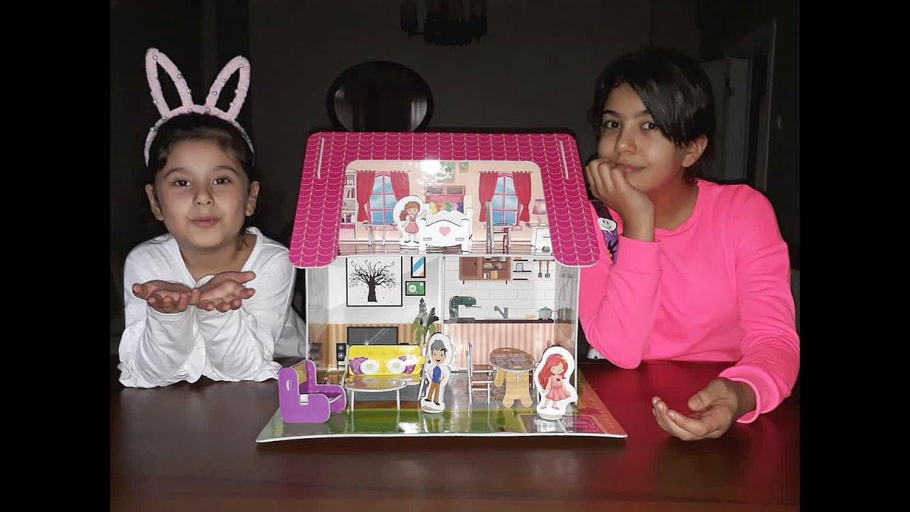 BELİNAY VE EYLÜL BENİM ŞİRİN EVİM MİNYATÜR EVİNİ KURUYOR. - YouTube