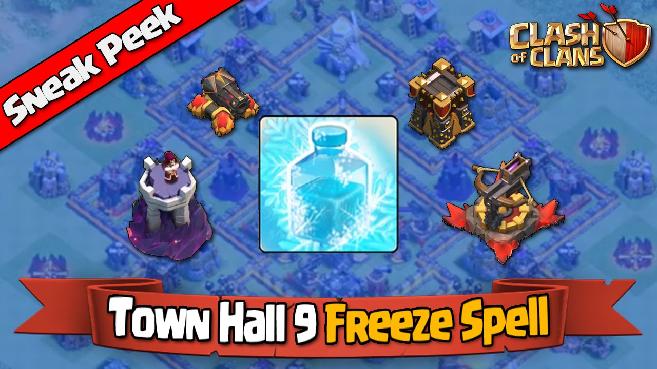 Clash of Clans Town Hall 9 FREEZE SPELL + Extra