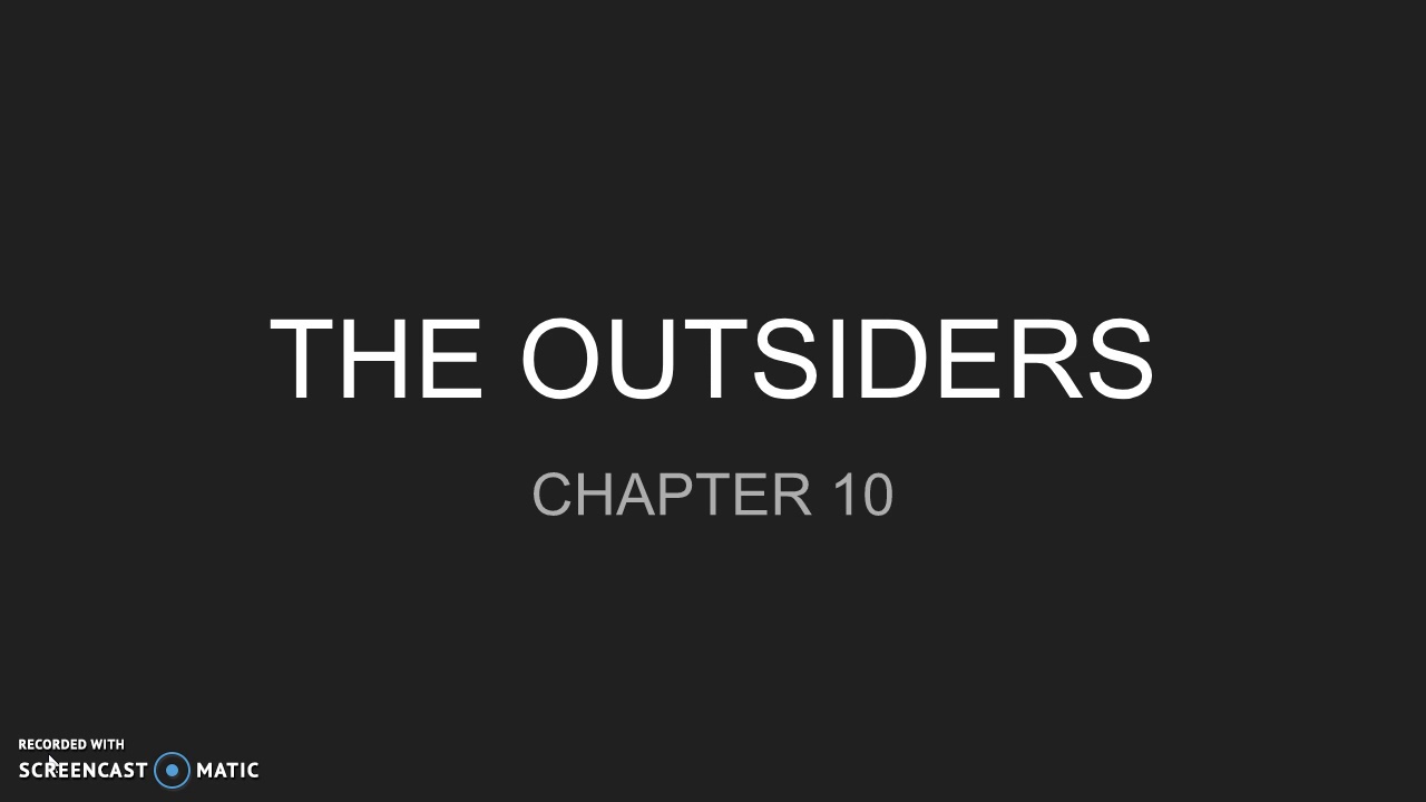 The Outsiders Ch. 10 pt. 2 YouTube