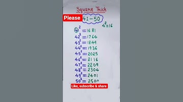 SQUARE TRICKS #shorts #short #shortvideo #shortsvideo #maths #mathstricks #tricks #trick #gk #easy