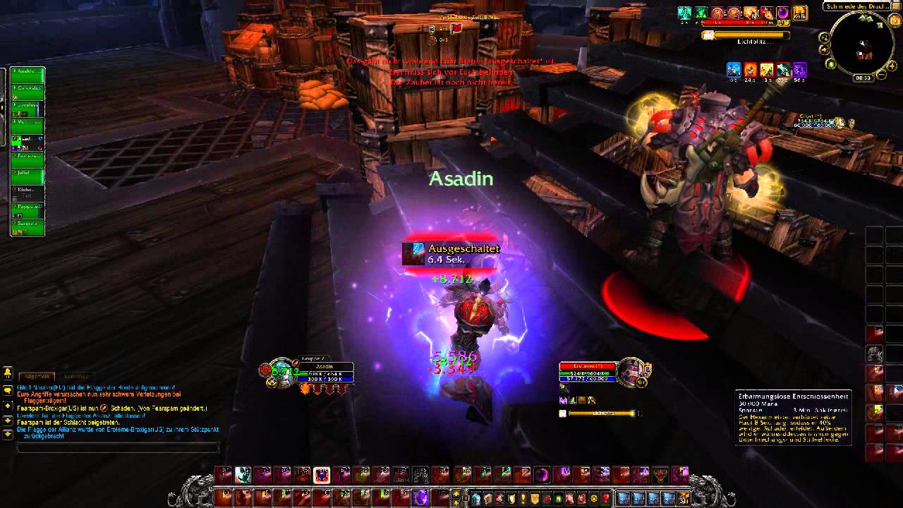 World of Warcraft Destruction Warlock 5.4.7 BG Act
