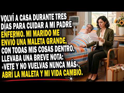 😱 Cuidé 3 días a papá; mi marido me echó con una maleta 🏥👴 Su contenido cambió todo