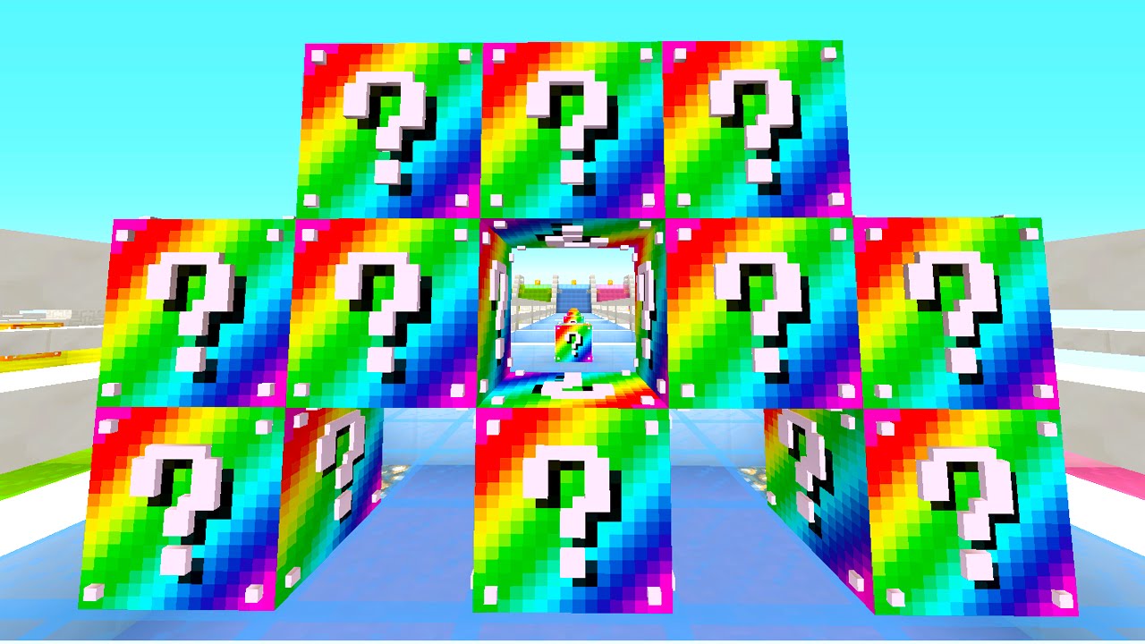 Minecraft: RAINBOW LUCKY BLOCK MOD 