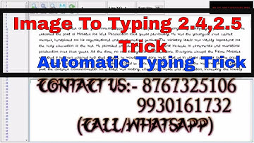 Automatic Typing Trick in Typing Master 1.3 , Image To Typing 2.5 All Versions.....-8767325106
