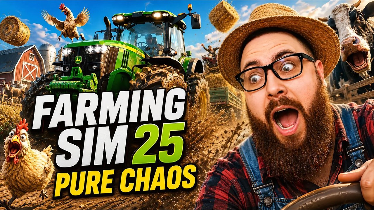 Farming Simulator 25 LIVE: Farm Chaos, Bad Decisions & Angry Cows 😂