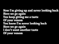 Bullet for My Valentine - Venom (song) (lyrics on screen)