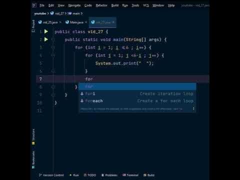 Program to print number pyramid pattern in java | #java - YouTube