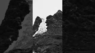 Black and White Volcano Eruption