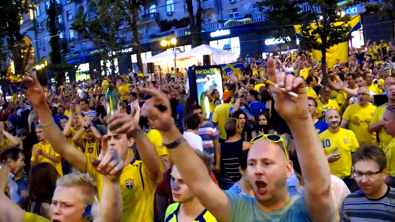 English And Swedish Football Fans Euro 2012 Kiev Youtube