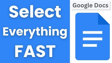 How to Select All Text in Google Docs