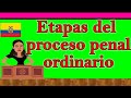 Etapas del proceso penal ordinario Ecuador