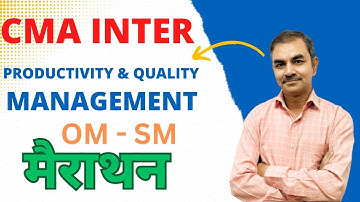 OMSM CMA INTER Productivity Management and Quality Management MARATHON
