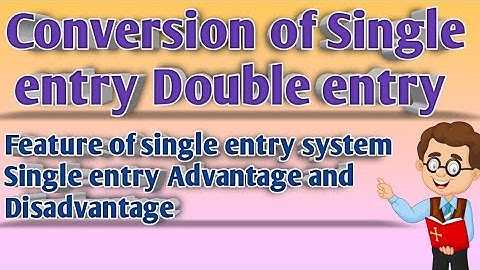 B. Com 2nd sem lesson video (Conversion of single entry Double entry) #education #ba#NEP #bcom #new