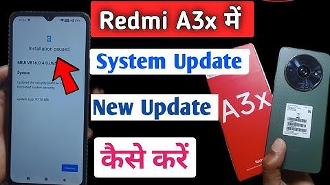 Redmi A3x Mobile Update Kaise Kare | How to system update in redmi a3x | new update version