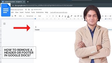 How to Remove a Header or footer in Google Docs?