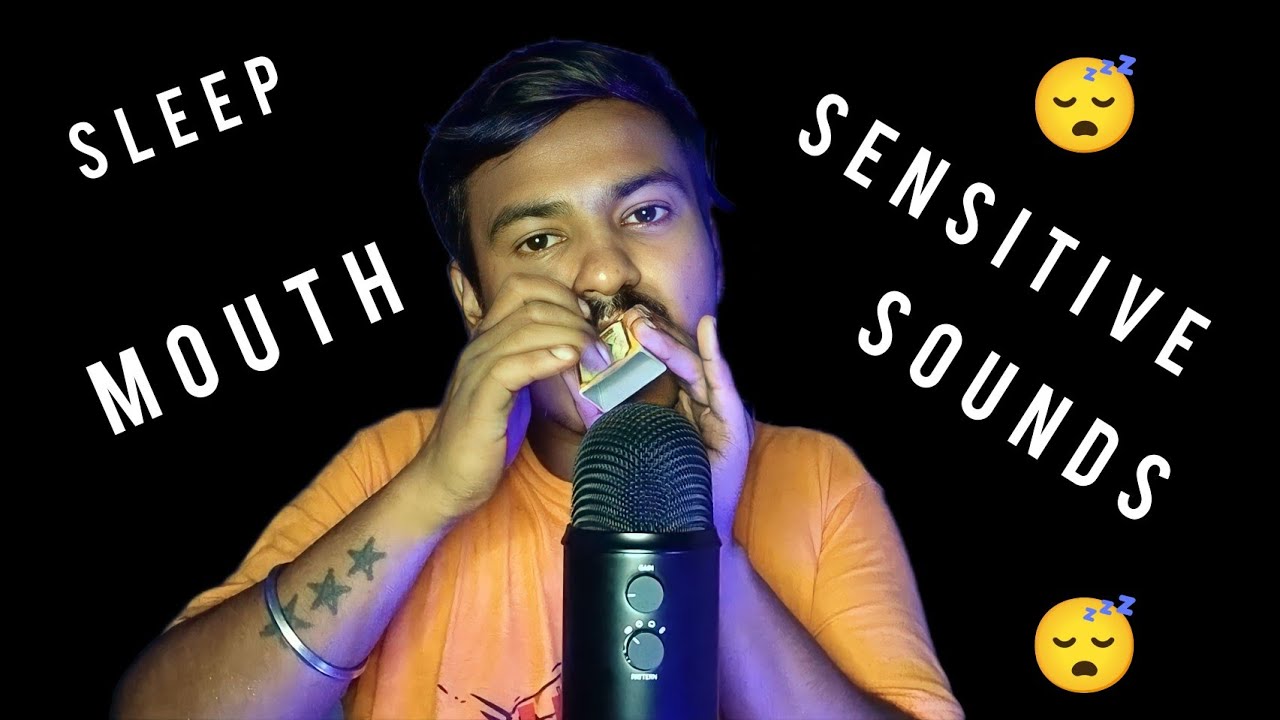 ASMR mouth sounds so SENSITIVE it puts you to full asleep 😴😴