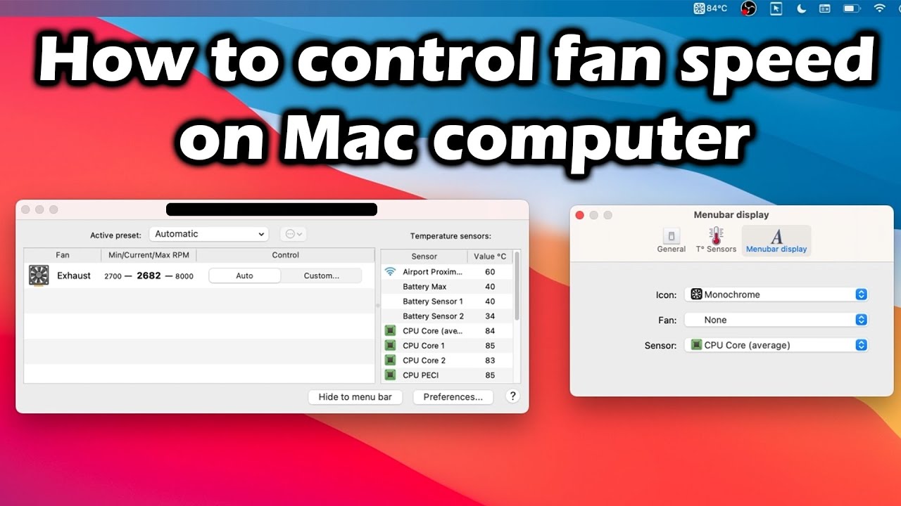 Brug for Kemi Kabelbane How to control fan speed on Mac computer - YouTube