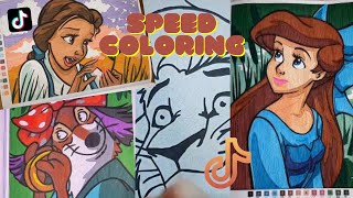 10 speed coloring Disney ! Tik tok compilation to relax and inspire your next colorings !