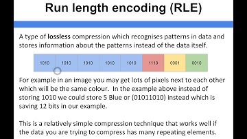 Data Representation - Run Length Encoding