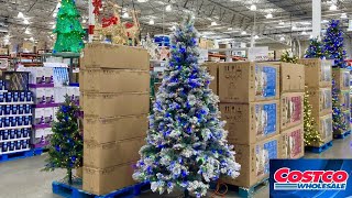 COSTCO CHRISTMAS TREES CHRISTMAS DECORATIONS ORNAMENTS DECOR SHOP WITH ME SHOPPING STORE WALKTHROUGH