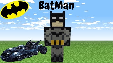 Minecraft Tutorial: How To Build A BatMan Statue
