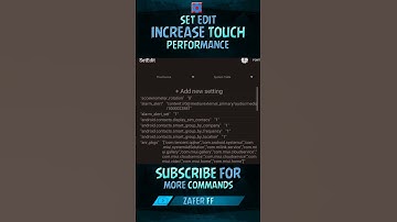 Setedit Increase Touch Performance 💯  | sensibilidade free fire ✅ | setedit freefire |