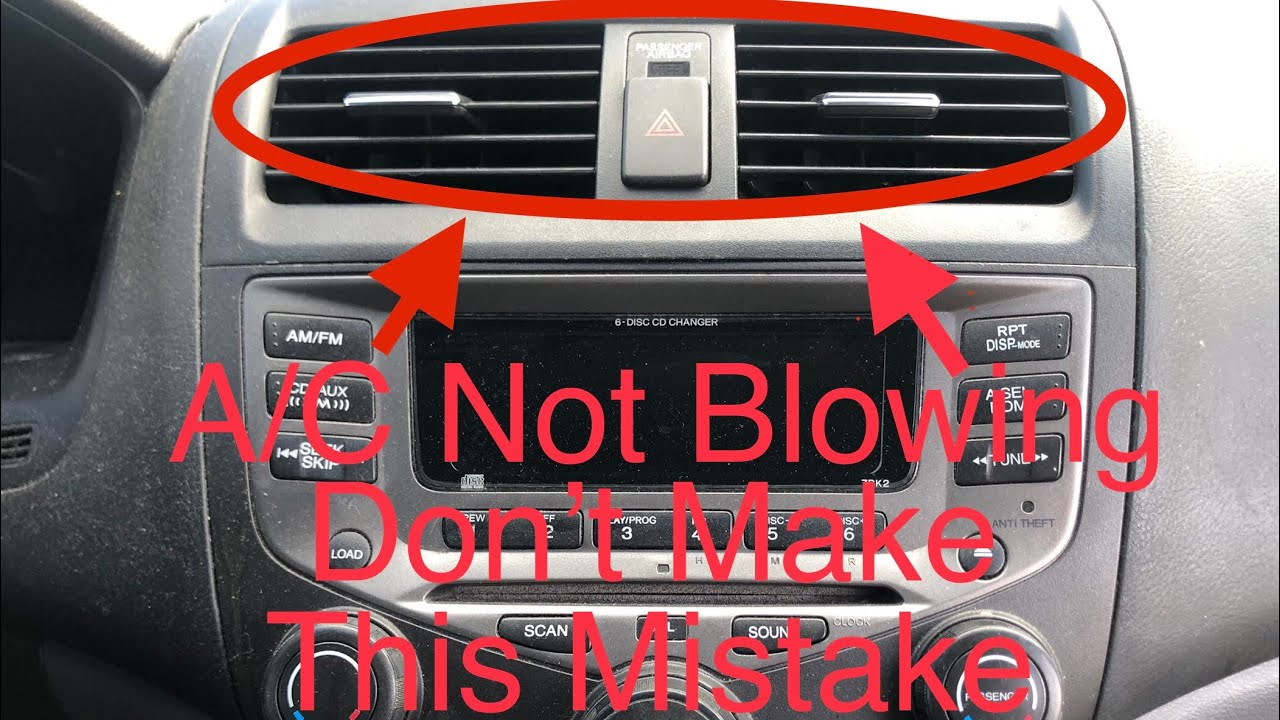 How To Fix Car AC (Not Blowing Air)(A/C Diagnosis)(Honda Accord 2003