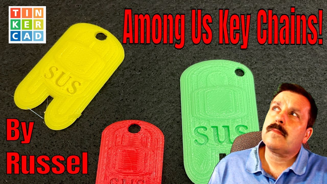 Make an Among Us Keychain in Minutes! Master Tinkercad in Minutes