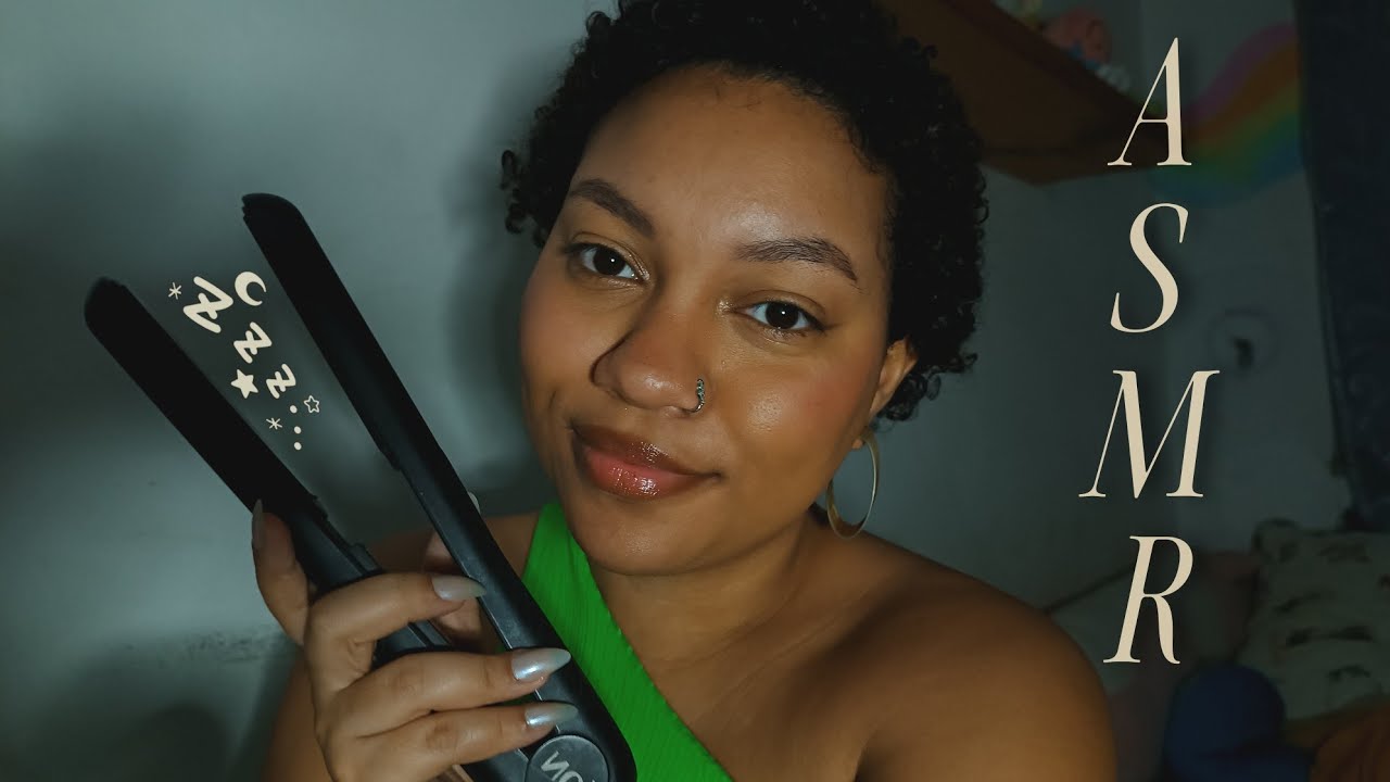 ASMR Pranchando seu cabelo 💆‍♀️🩵✨