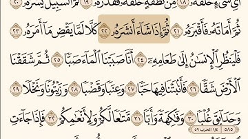 سورة عبس بصوت الشيخ إبراهيم الاخضر.