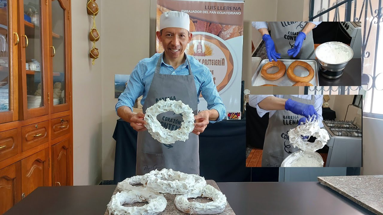 Roscas Dulces con Merengue #coneltoquedeluis #recetasecuador #panaderiaecuatoriana
