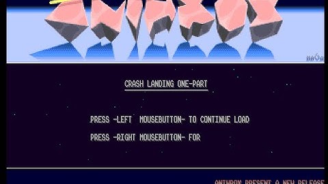 Crash Landing +2 by Anthrox (1992) / Amiga Intro