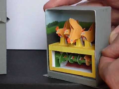 Paper Safe, paper model with chickens enclosure - YouTube