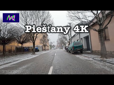 Driving in Piešťany, Slovakia - Scenic Drive - 4K Video