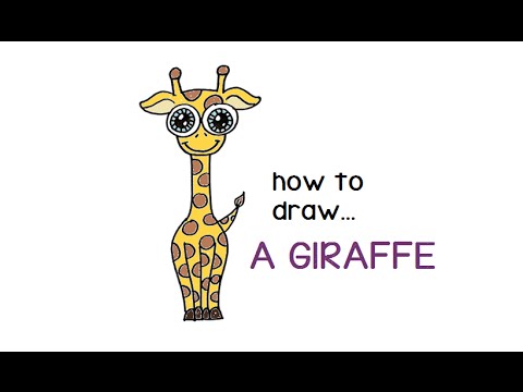 Hedendaags how to draw a cartoon giraffe // hoe teken je een cartoon giraf YN-87