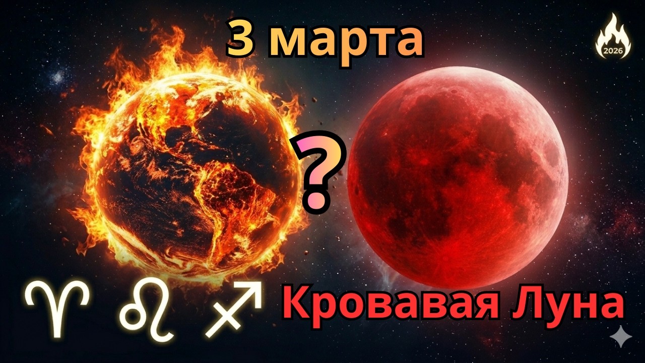 Огненные знаки Резкие решения! Лунное затмение и Полнолуние в Деве Кровавая Луна
