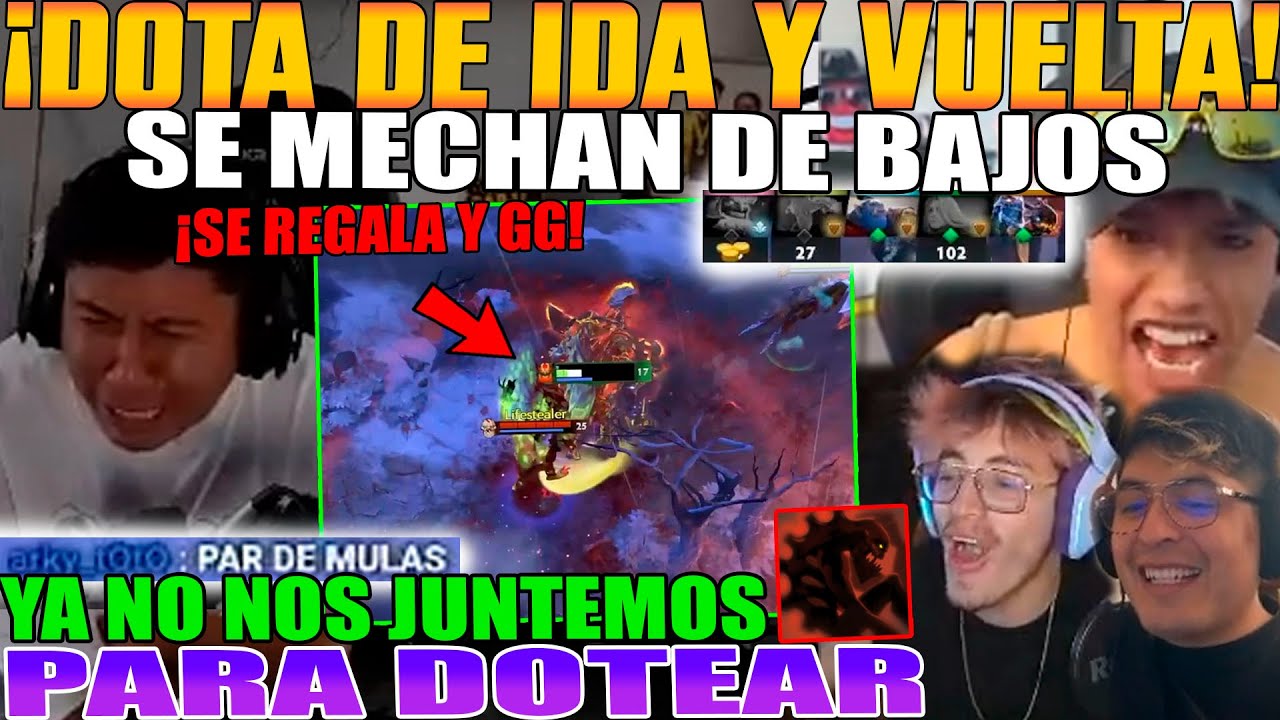DOTA DE IDA Y VUELTA!! MACA, BUTI, GLOGLO Y CHIKEN SE MECHAN POR ERRORES Y ITEMIZACIONES DOTA 2