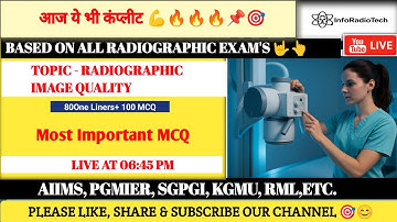 Radiography Image Quality | 80 One Liners + 100 MCQs with Answers | Complete Exam Revision Notes