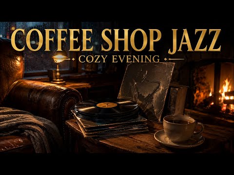 Friday Coffee Shop Jazz ☕🔥🌧 Smooth Jazz, Fireplace & Rain | 2.5h Cozy Evening Unwind
