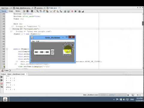 shutdown timer in java