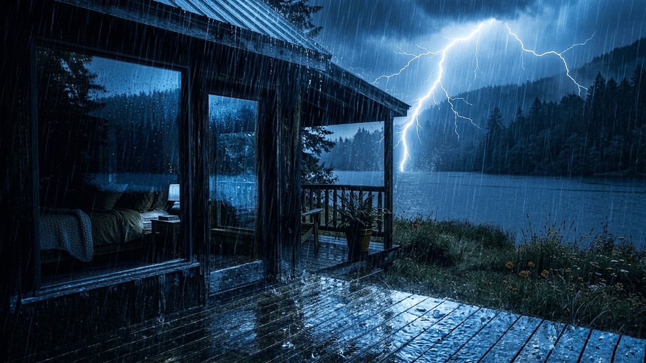 Heavy Rain Sounds at Night 🌧️ Deep Sleep Rain Ambience (30 Min) - YouTube