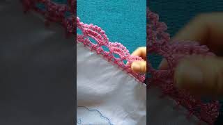 Orilla para servilletas, en vídeo corto num 165.#fypシ #parati #crochet #tejidos #arte #servilletas