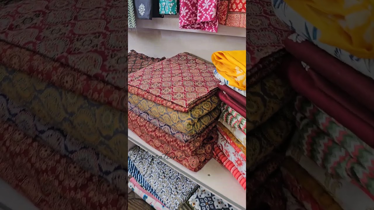 Cotton and Ajrakh Fabrics , Thalassery,Shop Name: Al noor contact+91 81378 09664
