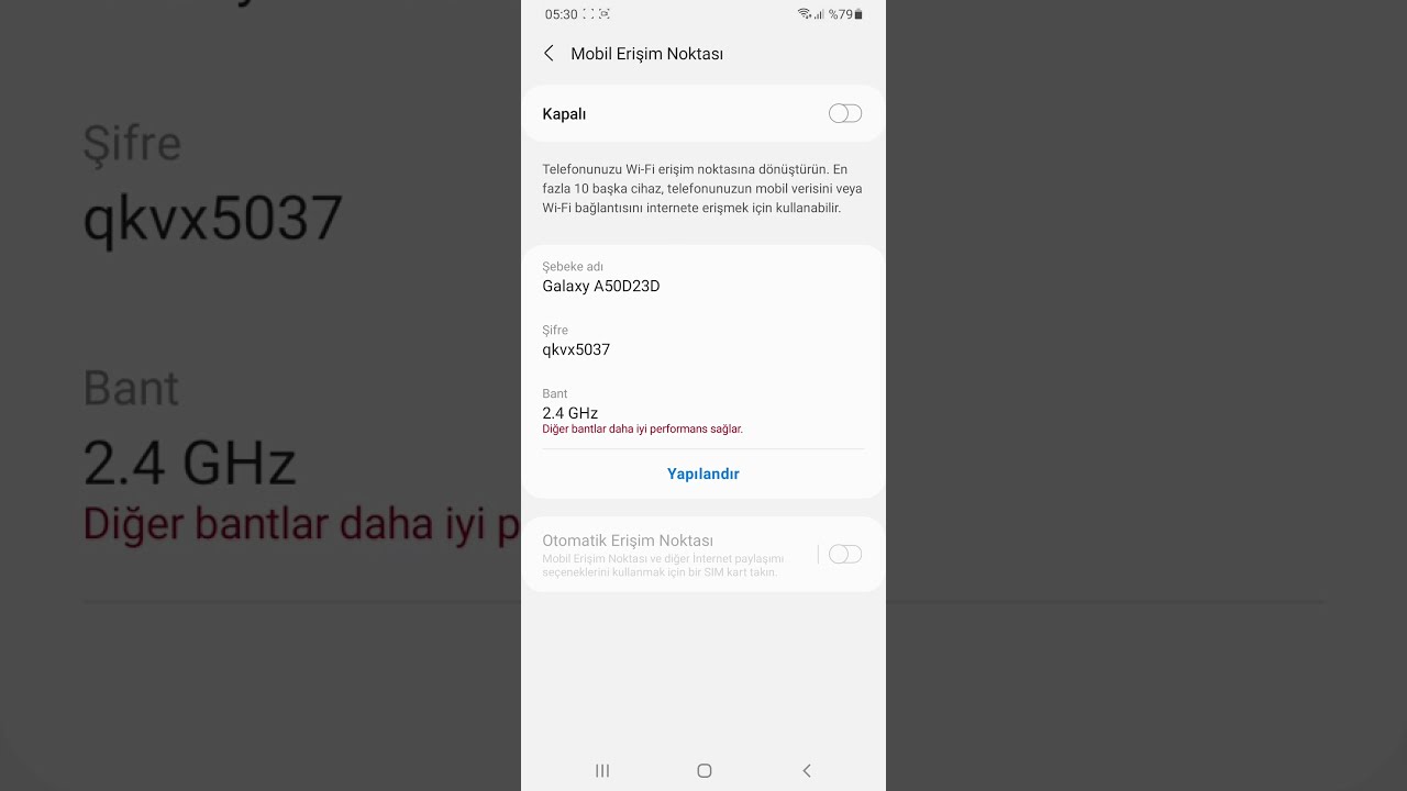 Samsung İnternet Paylaşımı Şifre Ve Adı Öğrenme #internet #paylaşımı