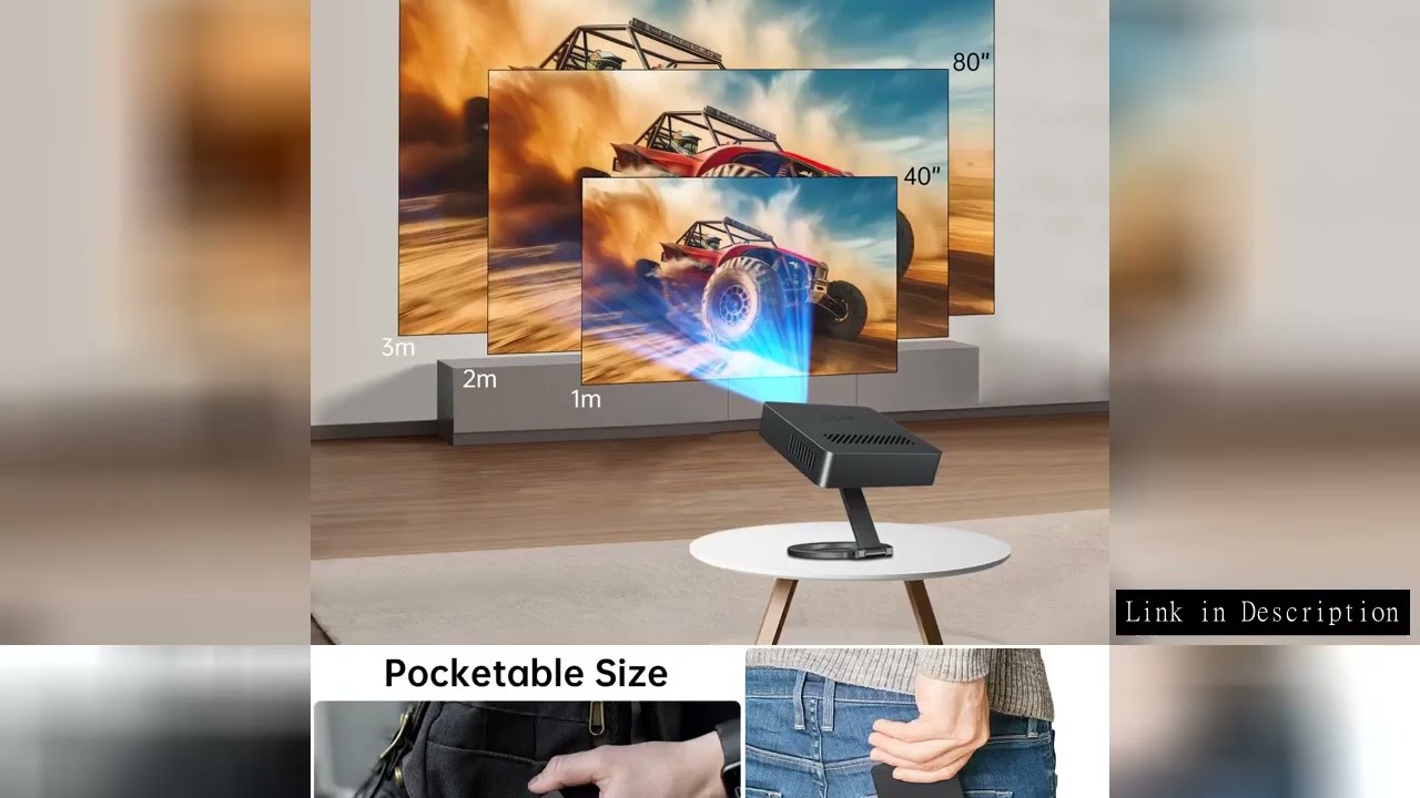 8849 MARS Mini Projector Portable HD 1080P Video Proyector Auto Focus Keystone Outdoor Beamer For An